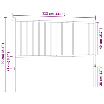 Cabeceira de cama 107 cm metal branco