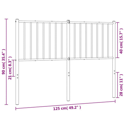 Cabeceira de cama 120 cm metal branco