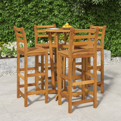 Conjunto de jantar p/ jardim 5 pcs madeira de acácia maciça