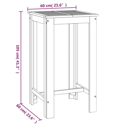 3 pcs conjunto de jantar para jardim madeira de acácia maciça