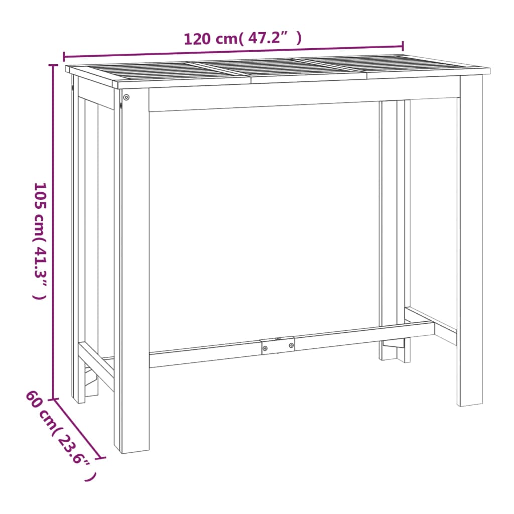 Conjunto de jantar p/ jardim 5 pcs madeira de acácia maciça