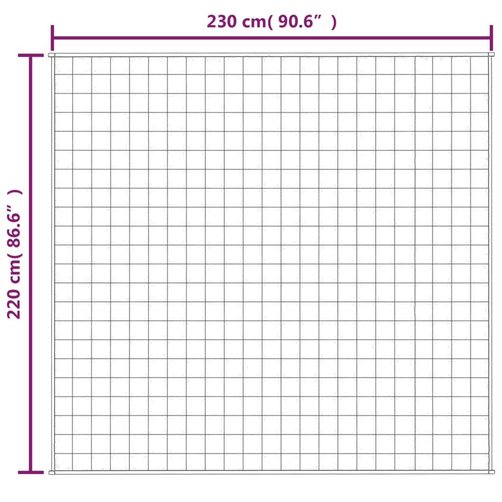 Manta pesada 11 kg 220x230 cm tecido creme-claro