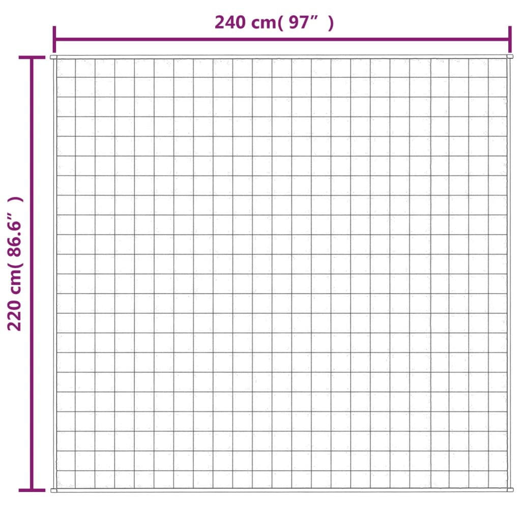 Manta pesada 11 kg 220x240 cm tecido creme-claro