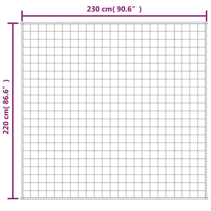 Manta pesada 11 kg 220x230 cm tecido cinzento