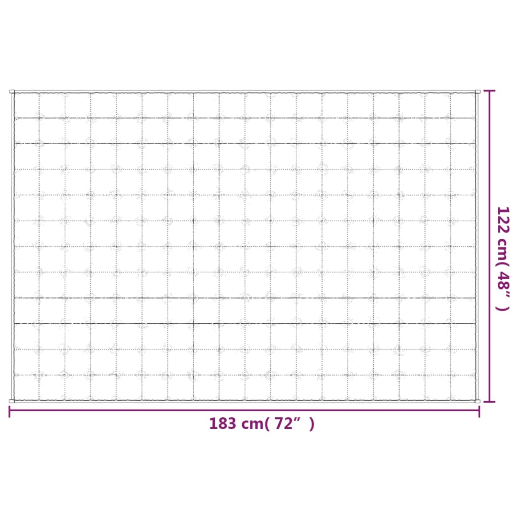 Manta pesada 5 kg 122x183 cm tecido creme-claro