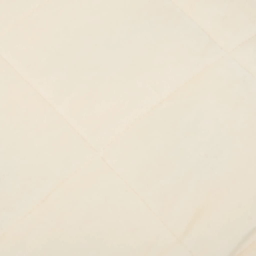 Manta pesada 9 kg 122x183 cm tecido creme-claro