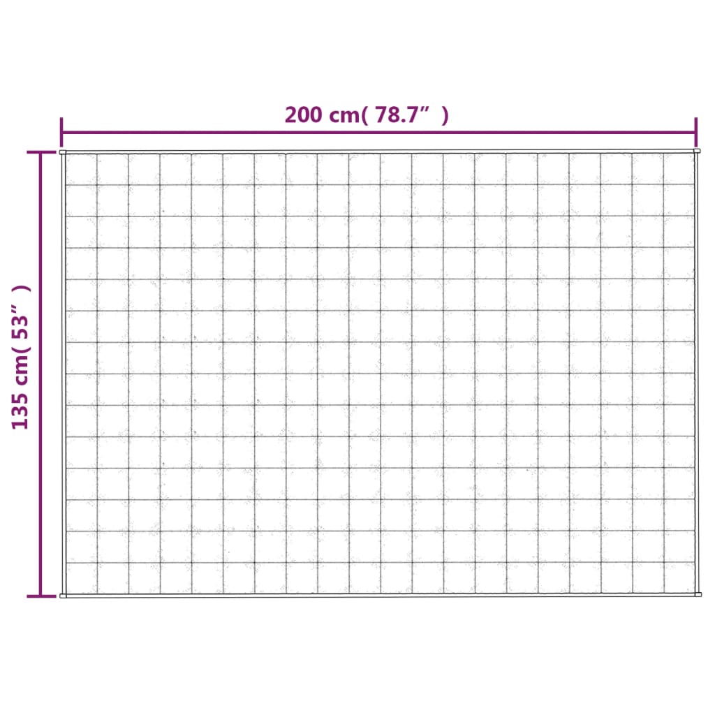 Manta pesada 6 kg 135x200 cm tecido creme-claro