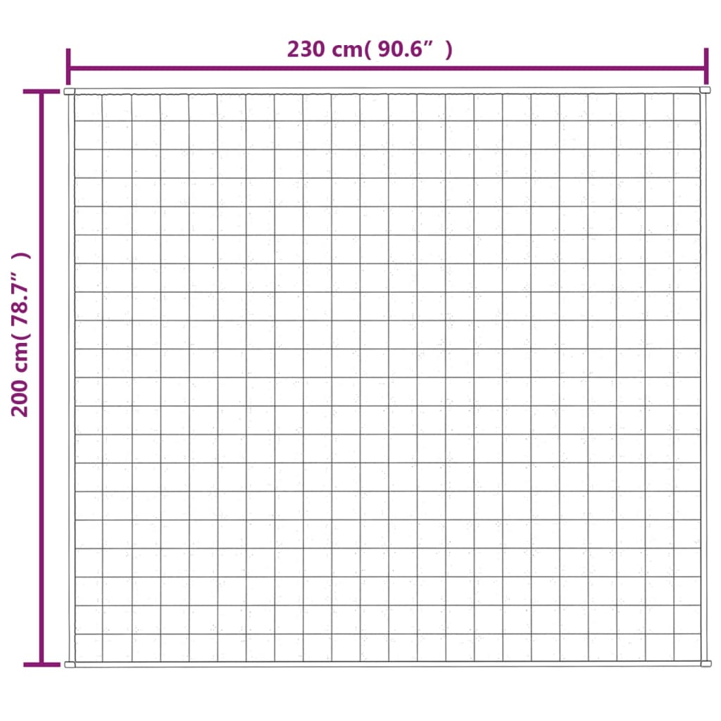 Manta pesada 9 kg 200x230 cm tecido creme-claro