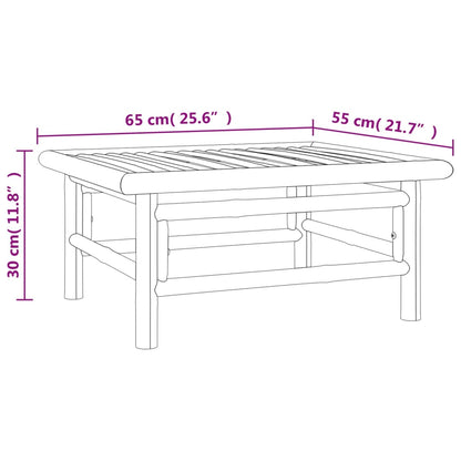 Mesa de jardim 65x55x30 cm bambu