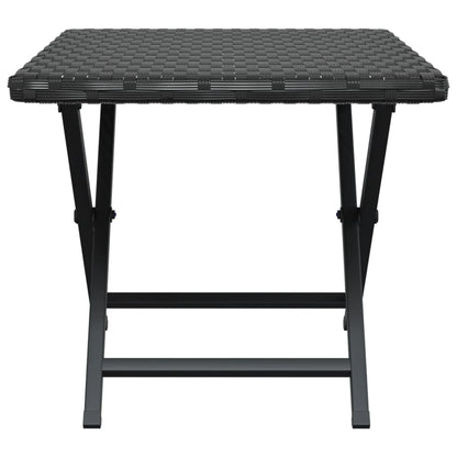 Mesa dobrável 45x35x32 cm vime PE preto