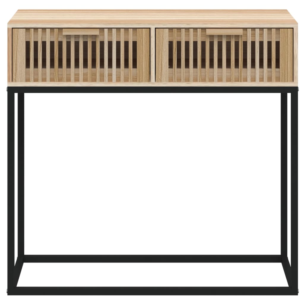 Mesa consola 80x30x75 cm derivados de madeira e ferro