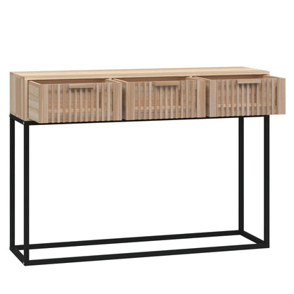 Mesa consola 105x30x75 cm derivados de madeira e ferro