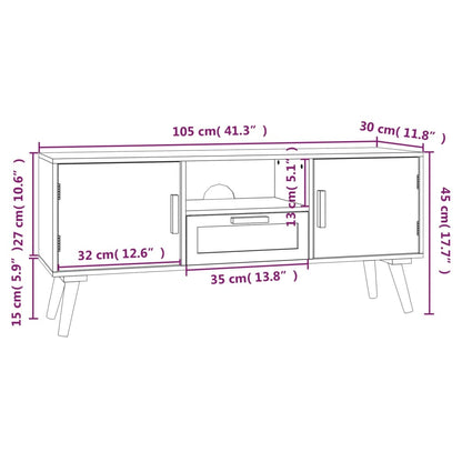 Móvel de TV com portas 105x30x45 cm derivados de madeira