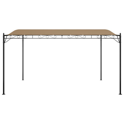 Toldo 4x3 m 180 g/m² tecido e aço cinzento-acastanhado