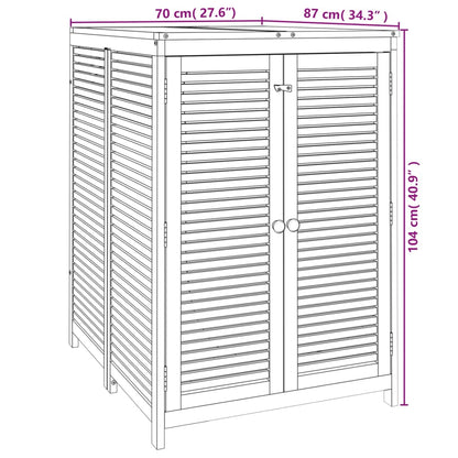 Caixa de arrumação para jardim 70x87x104 cm acácia maciça