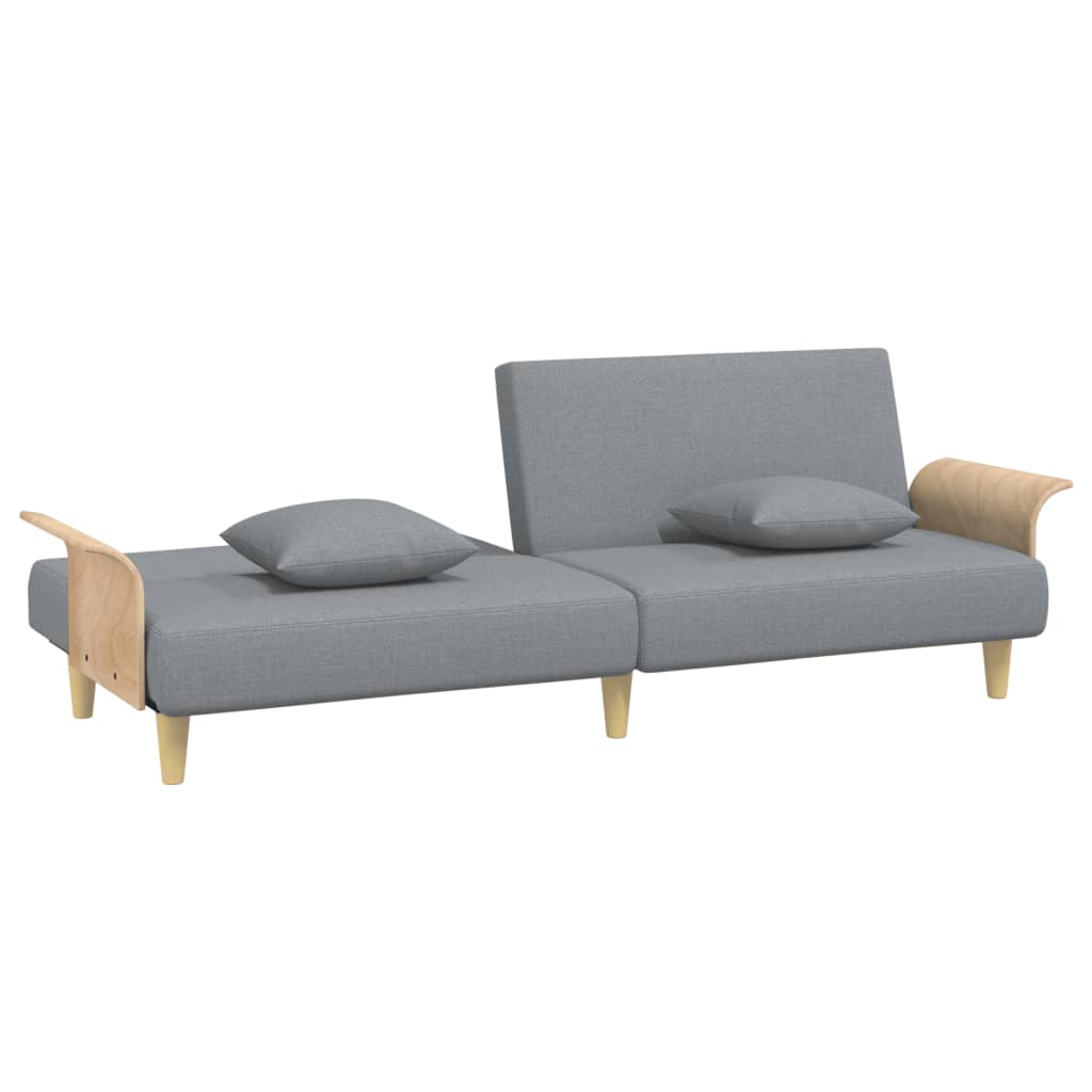 Sofá-Cama Pelier com Apoio de Braços - Cinzento - Design Cannage