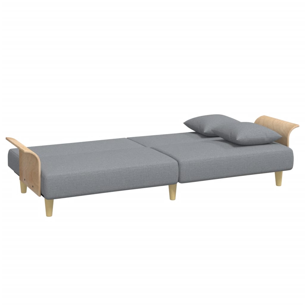 Sofá-Cama Pelier com Apoio de Braços - Cinzento - Design Cannage