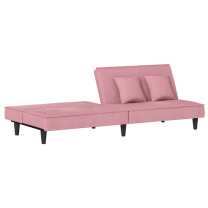 Sofá-cama veludo rosa