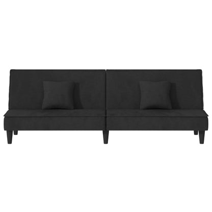 Sofá-Cama Ofir em Veludo - Preto - Design Moderno