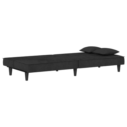 Sofá-Cama Ofir em Veludo - Preto - Design Moderno