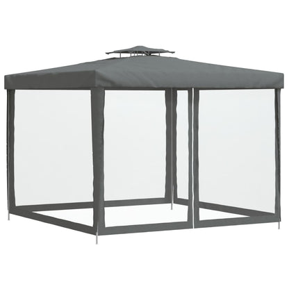 Tenda 3x3 de Eventos com Telhado Duplo - Cinzento