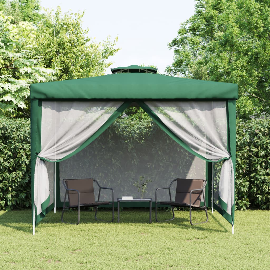 Tenda 3x3 de Eventos com Telhado Duplo - Verde