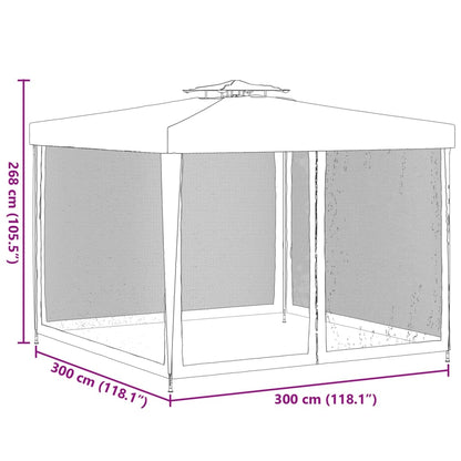 Tenda 3x3 de Eventos com Telhado Duplo - Verde