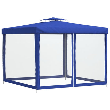 Tenda 3x3 de Eventos com Telhado Duplo - Azul