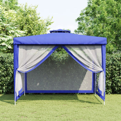 Tenda 3x3 de Eventos com Telhado Duplo - Azul