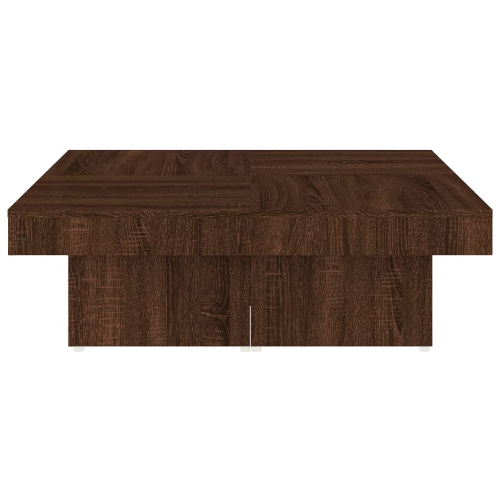 Mesa de centro 90x90x28 cm derivados madeira carvalho castanho