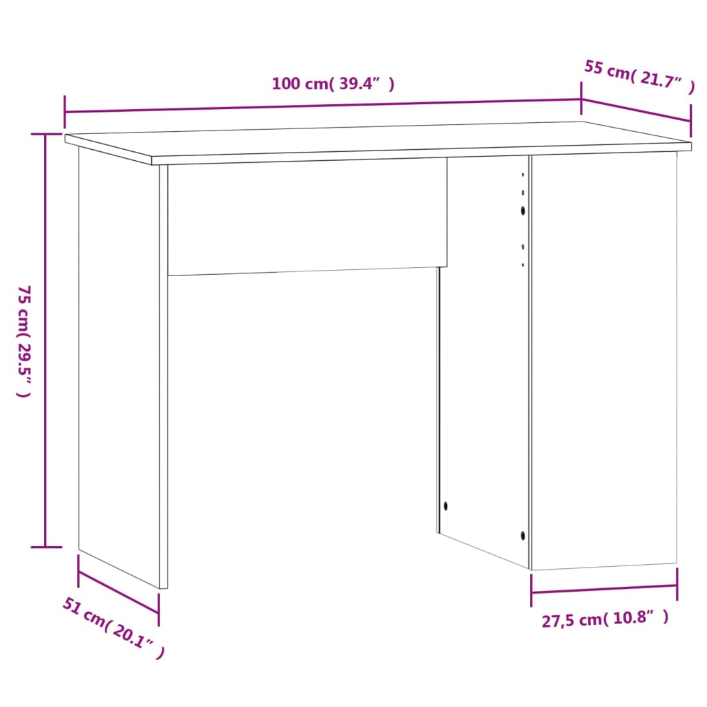 Secretária Dola - Cinzento Cimento - Design Minimalista