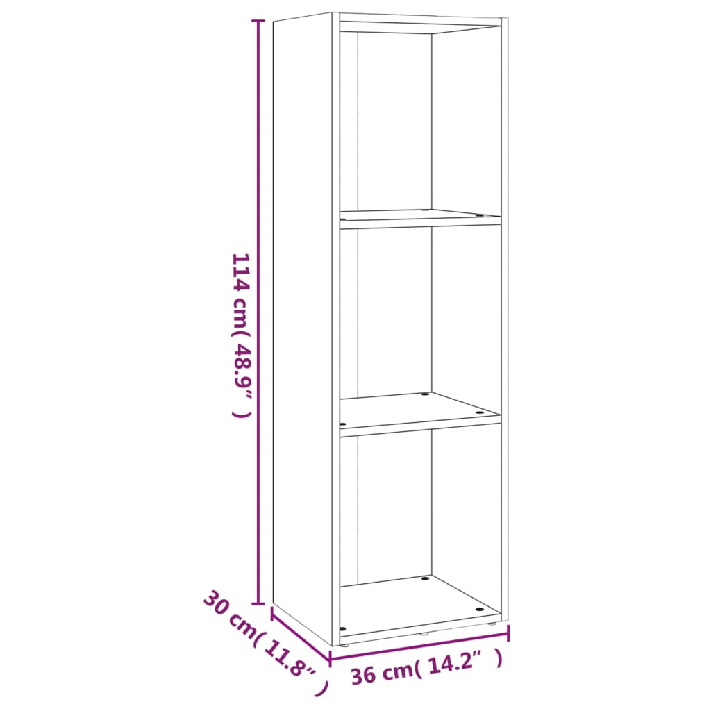 Estante/Móvel de TV 36x30x114 cm derivados madeira cinza sonoma