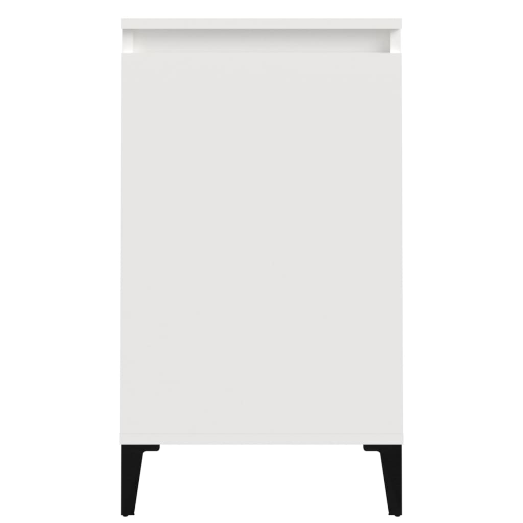 Mesa de cabeceira 40x35x70cm derivados madeira branco brilhante