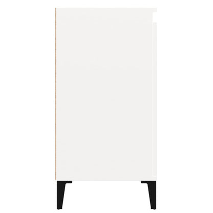 Mesa de cabeceira 40x35x70cm derivados madeira branco brilhante