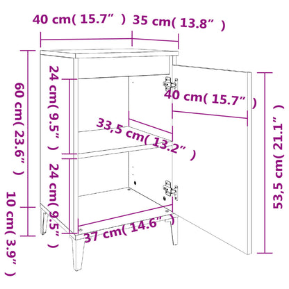 Mesa de cabeceira 40x35x70cm derivados madeira branco brilhante