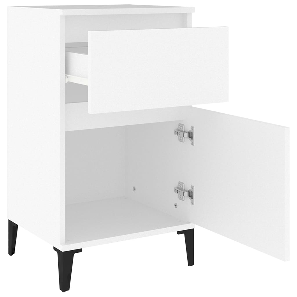 Mesa de cabeceira 40x35x70 cm branco