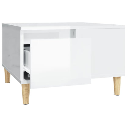 Mesa de centro 55x55x36,5 cm derivados madeira branco brilhante