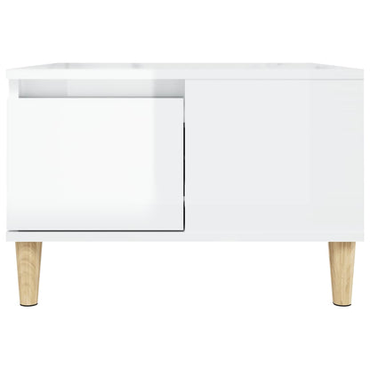 Mesa de centro 55x55x36,5 cm derivados madeira branco brilhante