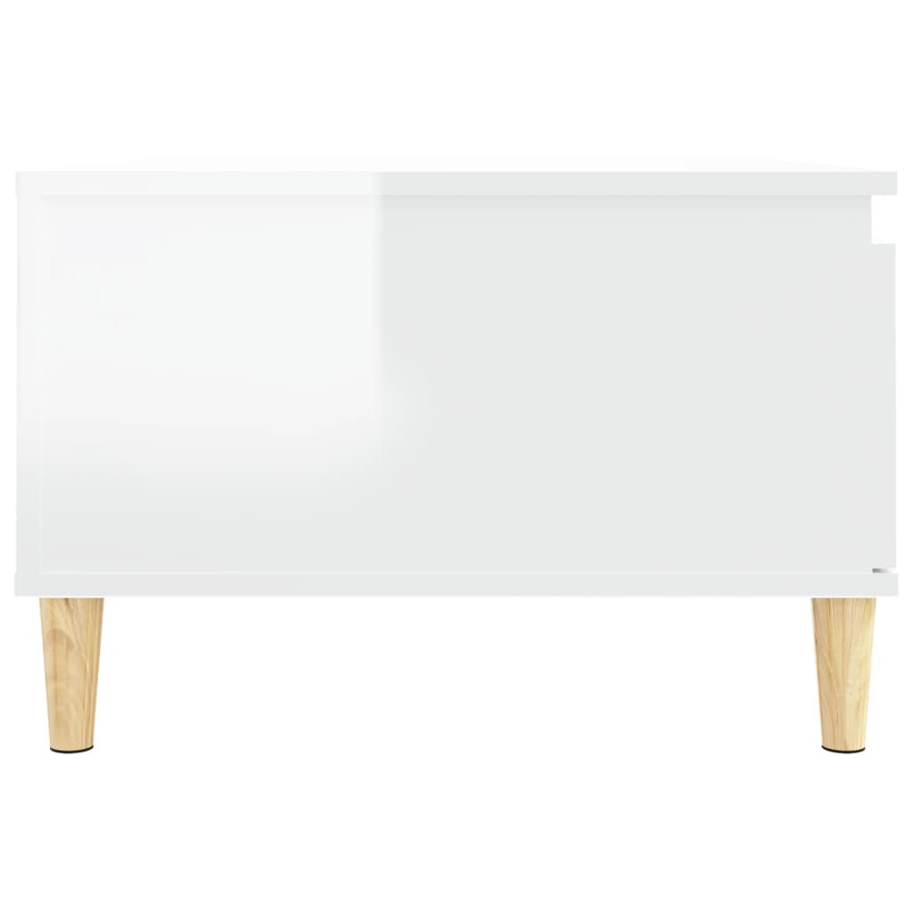 Mesa de centro 55x55x36,5 cm derivados madeira branco brilhante