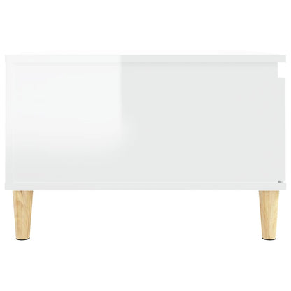 Mesa de centro 55x55x36,5 cm derivados madeira branco brilhante