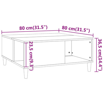 Mesa de centro 80x80x36,5 cm derivados de madeira branco