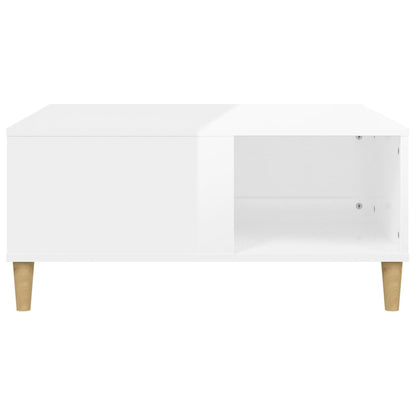 Mesa de centro 80x80x36,5 cm derivados madeira branco brilhante