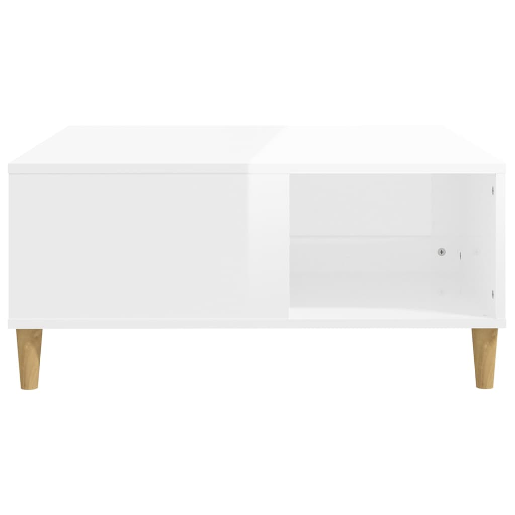 Mesa de centro 80x80x36,5 cm derivados madeira branco brilhante