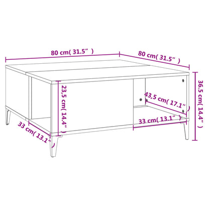 Mesa de centro 80x80x36,5 cm derivados de madeira branco