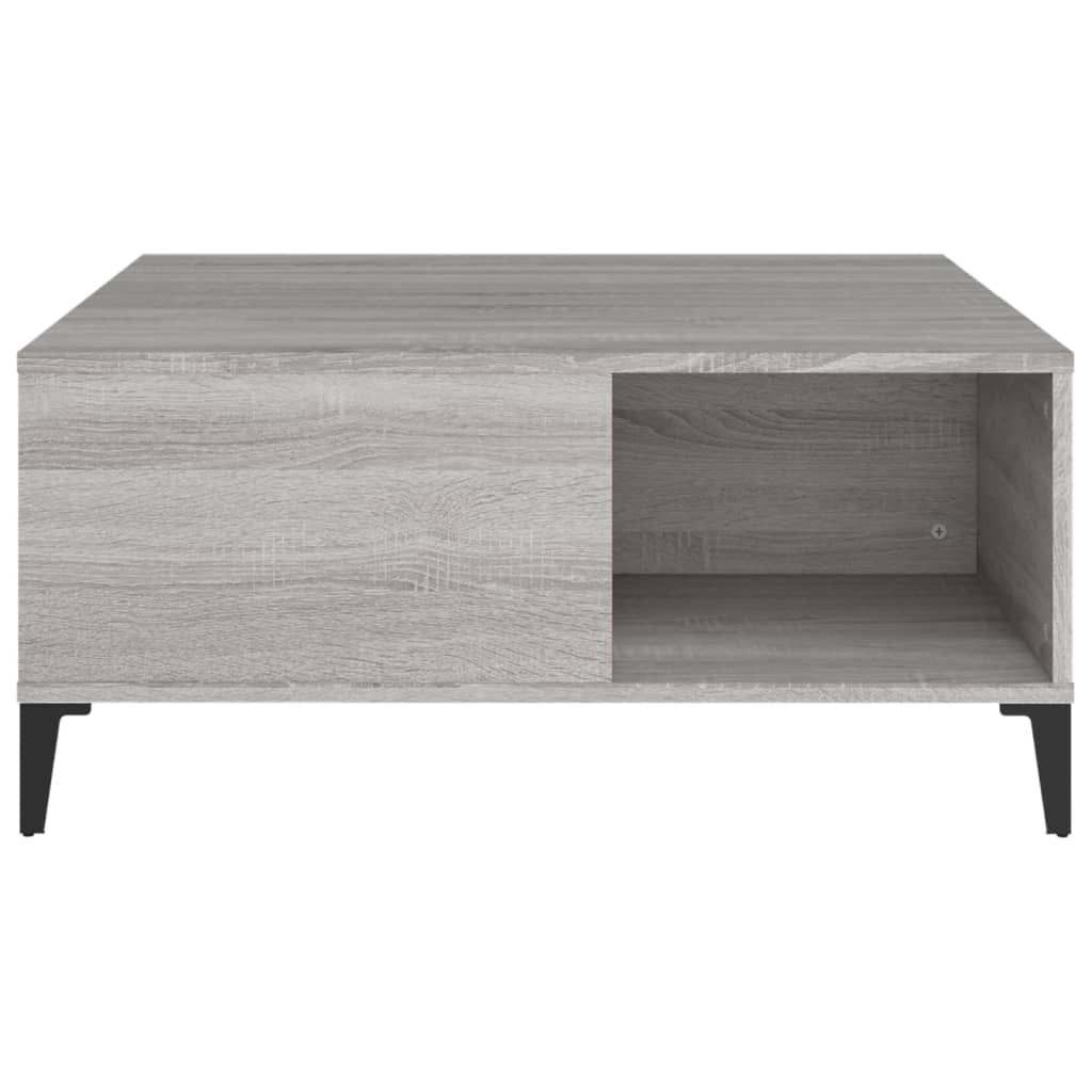 Mesa de centro 80x80x36,5 cm derivados madeira cinzento sonoma