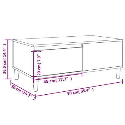 Mesa de centro 90x50x36,5 cm derivados de madeira branco