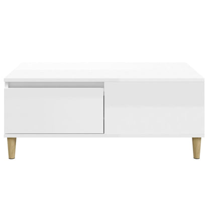 Mesa de centro 90x50x36,5 cm derivados madeira branco brilhante