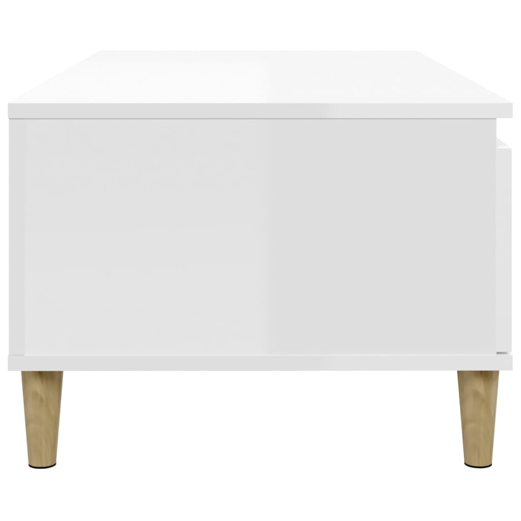 Mesa de centro 90x50x36,5 cm derivados madeira branco brilhante