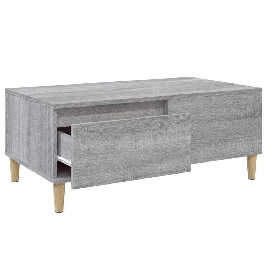 Mesa de centro 90x50x36,5 cm derivados madeira cinzento sonoma