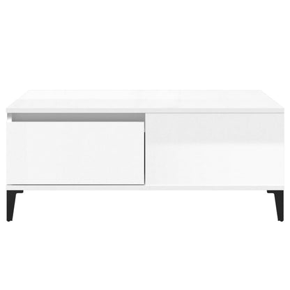 Mesa de centro 90x50x36,5 cm derivados madeira branco brilhante